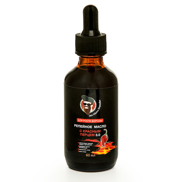 Репейное масло для роста волос и бороды с красным перцем ver30 От Михи Бороды 599₽
