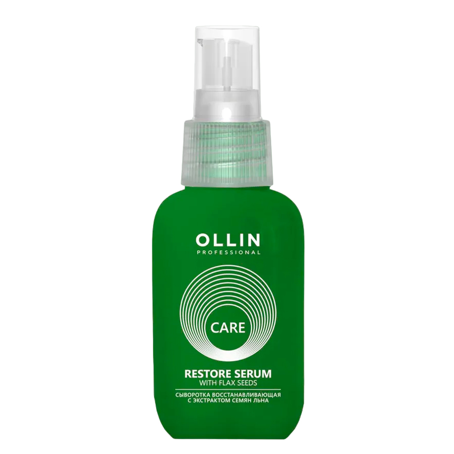 Сыворотка восстанавливающая с экстрактом семян льна quotCARE quot OLLIN Professional 50 мл 490₽