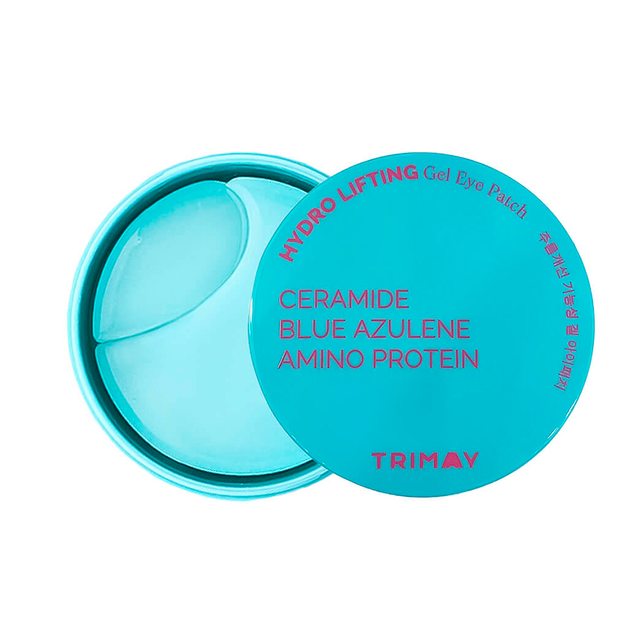 Успокаивающие патчи для век с керамидами, азуленом и аминокислотами (blue) Hydro Lifting Gel Eye Patch TRIMAY, 60 шт
