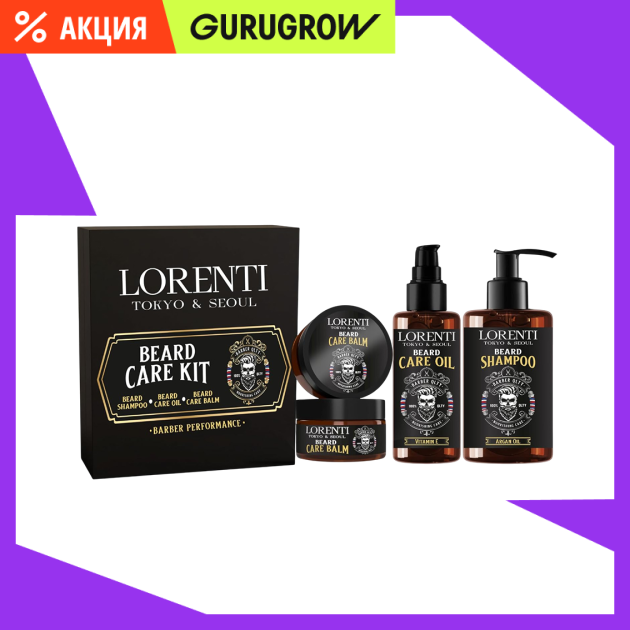 Набор для ухода за бородой Beard Care Kit LORENTI 1590₽