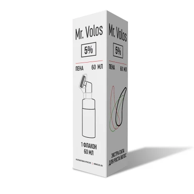 Пена для стимуляции роста волос Mr. Volos 5% - 6 флаконов - фото 3