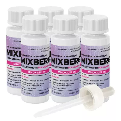Миноксидил Mixberg 2% - 6 флаконов (для женщин) + оригинальная пипетка