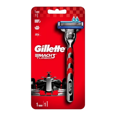 Бритвенный станок Mach 3 Turbo Gillette + 1 сменная кассета