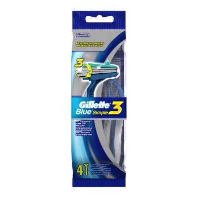 Станок для бритья одноразовый Blue 3 Gillette - 4 шт