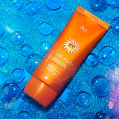 Крем солнцезащитный с экстрактом алоэ Ekel UV sun block SPF50/PA+++, 70 г