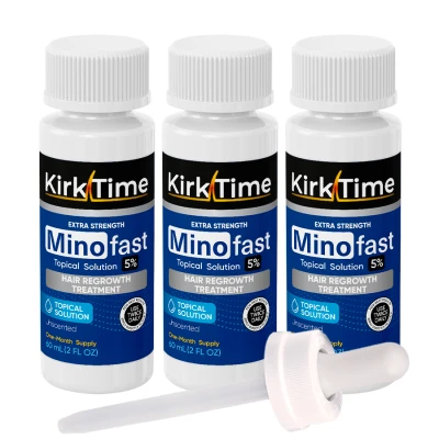 Лосьон для роста волос Kirktime - Minofast 5% - 3 флакона