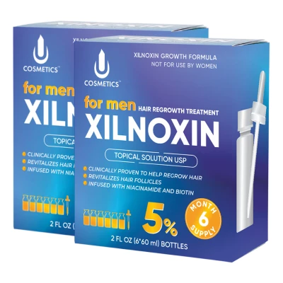 Лосьон для роста волос Ксилноксин XILNOXIN 5%, 12 флаконов + оригинальная пипетка