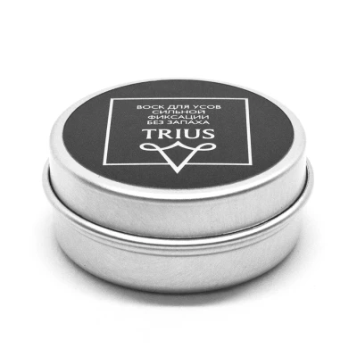 Воск для усов сильной фиксации без запаха Trius, 15 мл