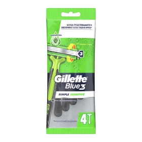 Станок для бритья одноразовый Blue 3 Sensitive Gillette - 4 шт