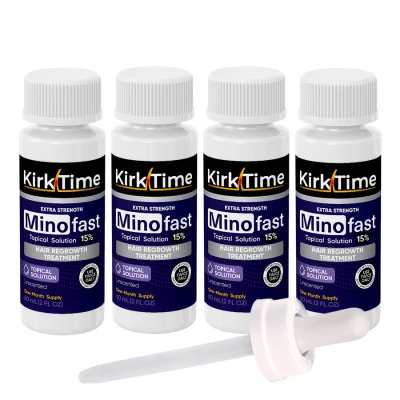 Лосьон для роста волос Kirktime - Minofast 15% - 4 флакона