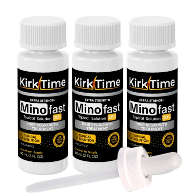 Лосьон для роста волос Kirktime - Minofast 30% - 3 флакона