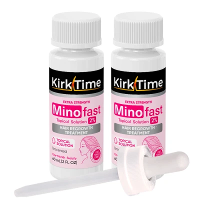 Лосьон для роста волос Kirktime - Minofast 2% - 2 флакона