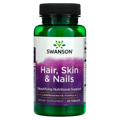 Комплекс витаминов Hair, Skin & Nails (волосы, кожа & ногти) Swanson, 60 таб