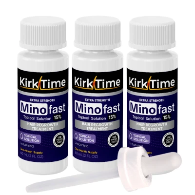Лосьон для роста волос Kirktime - Minofast 15% - 3 флакона
