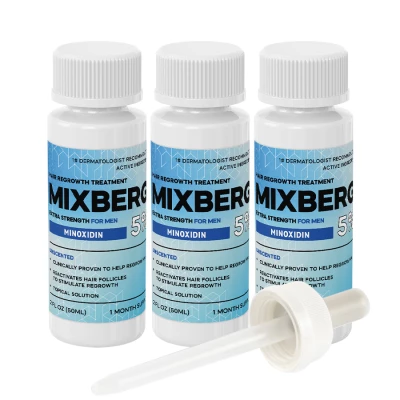 Миноксидил Mixberg 5%, 3 флакона + оригинальная пипетка
