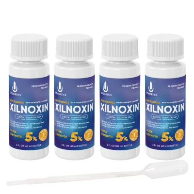 Лосьон для роста волос Ксилноксин XILNOXIN 5%, 4 флакона + неоригинальная пипетка