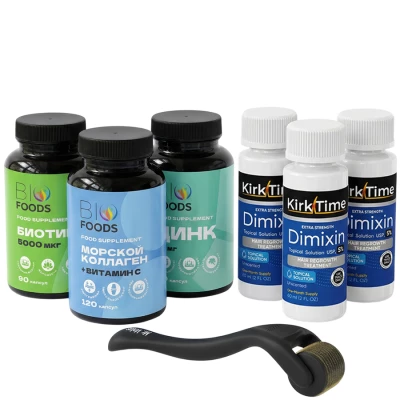 Набор активного роста волос и бороды 5L (Kirktime)