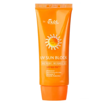 Крем солнцезащитный с экстрактом алоэ Ekel UV sun block SPF50/PA+++, 70 г