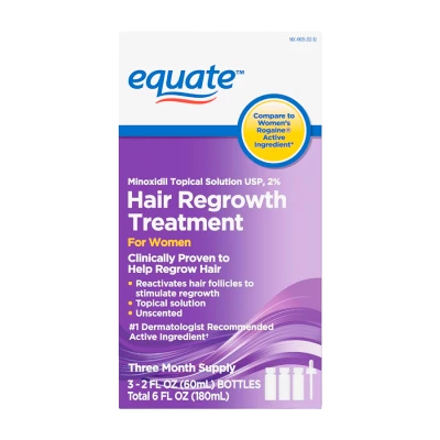 Миноксидил EQUATE 2% - 3 флакона (для женщин)