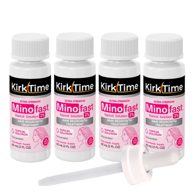 Лосьон для роста волос Kirktime - Minofast 2% - 4 флакона
