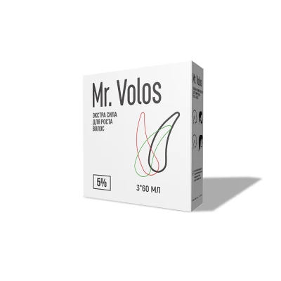 Mr. Volos 5% - 3 флакона (коробка) + оригинальная пипетка - фото 3