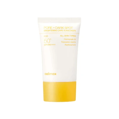 Солнцезащитный крем для выравнивания тона кожи CELIMAX Pore+Dark Spot Brightening Care Sunscreen SPF50+ PA++++ Pouch, 10 мл