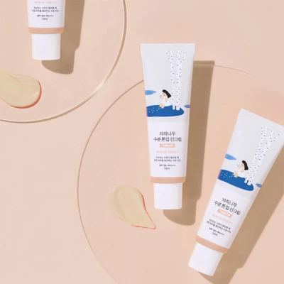 Крем солнцезащитный с тонирующим эффектом Round Lab Moisturizing sunscreen SPF 50+ PA++++, 50мл