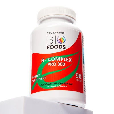 Комплекс витаминов B-Complex PRO 300 BioFoods, 90 таб