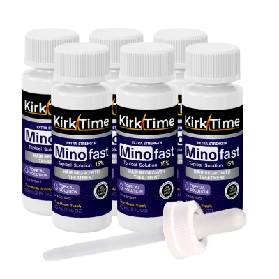 Лосьон для роста волос Kirktime - Minofast 15% - 6 флаконов