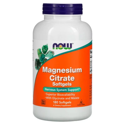 Цитрат магния NOW Magnesium Citrate, 400 мг, 180 капс