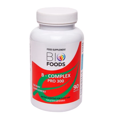 Комплекс витаминов B-Complex PRO 300 BioFoods, 90 таб