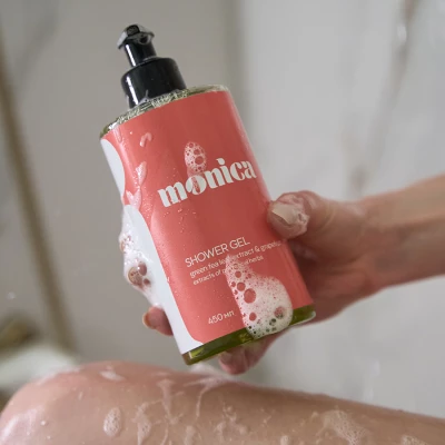 Гель для душа зеленый чай и грейпфрут Monica, 450 мл - фото 4