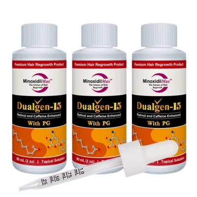 Миноксидил Dualgen 15% - 3 флакона + оригинальная пипетка