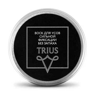 Воск для усов сильной фиксации без запаха Trius, 15 мл
